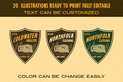 Outdoor & Fishing Vintage Badge Logo, a Branding & Logo Template by Dawaii Goods (Thumbnail 3 of 7)