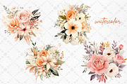 Watercolor Lily Flowers Clipart, a Decorative Illustration by LeCoqDesign (Thumbnail 2 of 6)