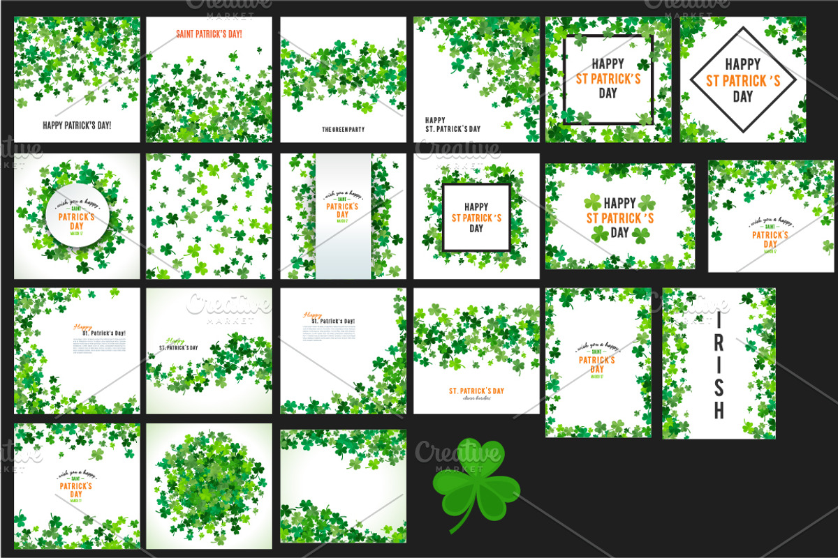 Set of St Patrick's Day backgrounds, a Poster Template by KannaaDesign (Photo 3 of 5)