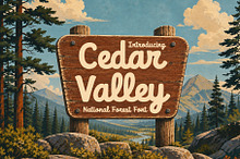 Cedar Valley - National Park Font
