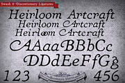 Thin Italic Heirloom Artcraft, a Serif Font by Baseline Fonts (Thumbnail 2 of 4)