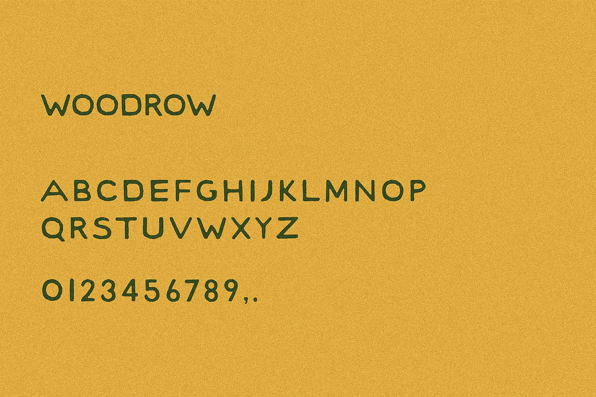 Woodrow I A Sans Serif Font, a Sans Serif Font by Taylor Penton (Photo 3 of 3)