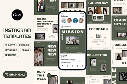 Fashion Instagram Canva Templates
