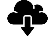 Cloud Download Silhouette, a Technology Illustration by abu67222 (Thumbnail 2 of 13)
