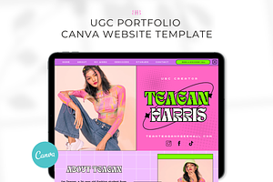 Y2k UGC Portfolio Website Template, a Landing Page Template by BLDGtheBoutique