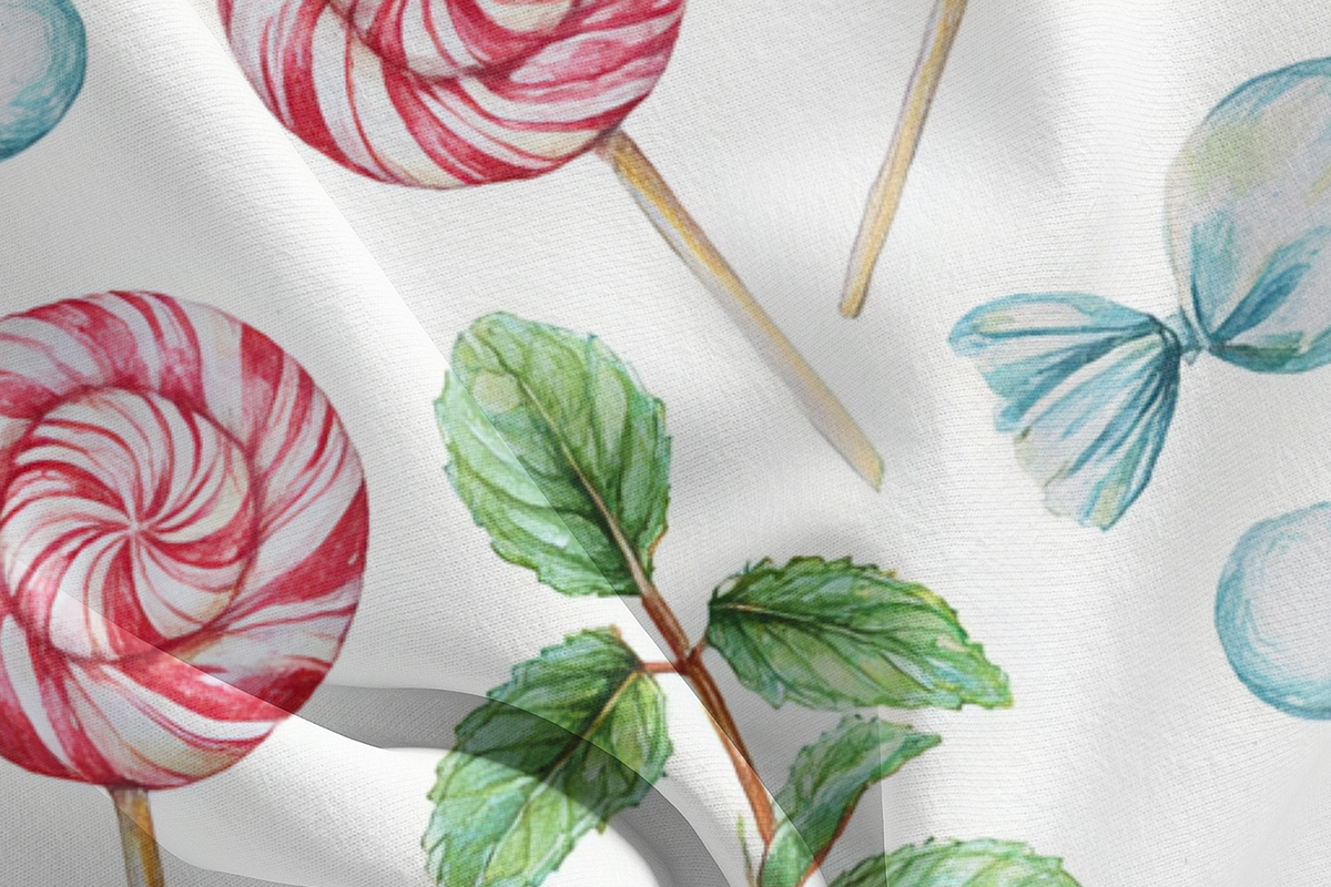 Peppermint Candy Seamless Pattern, a Decorative Illustration by Pati Charm Studio (Photo 6 of 7)