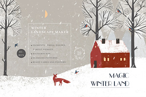 Magic Winter Land. Landscape maker.