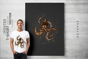 Octopus-TShirt and Poster Design