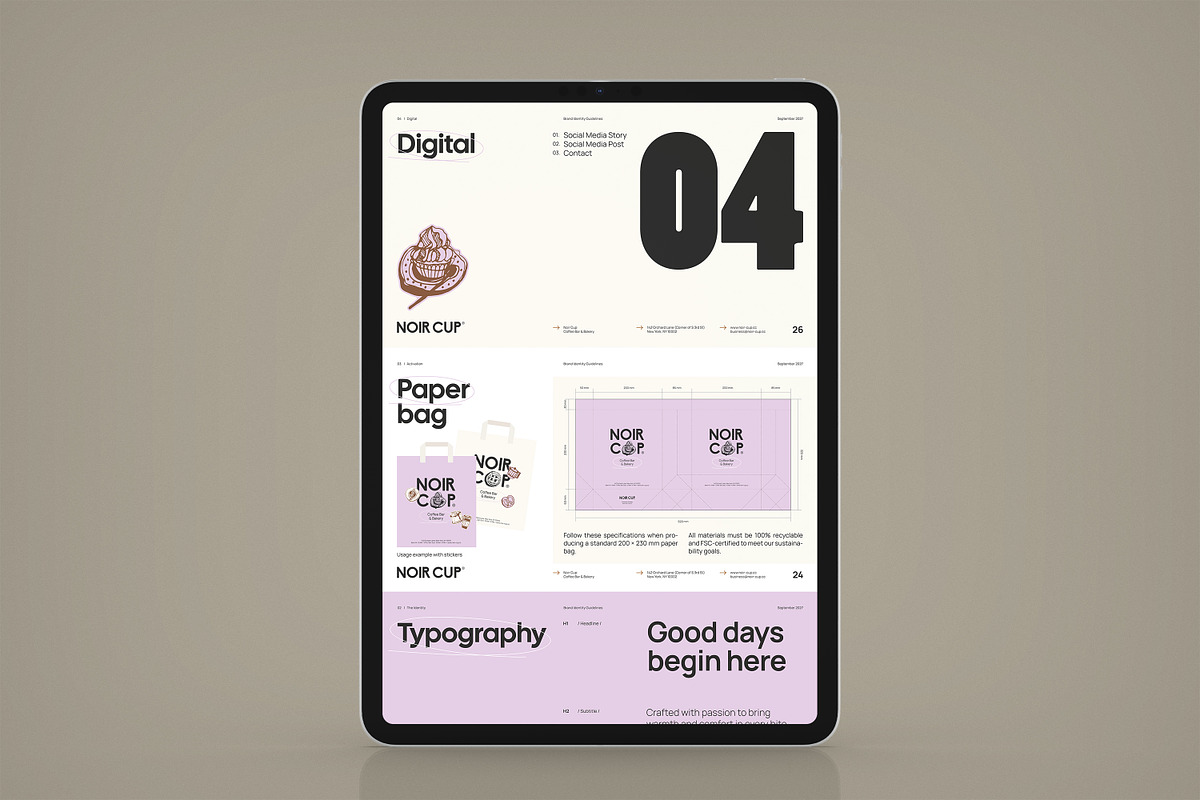 Cafe Brand Guidelines, a Presentation Template by iStar Design (Photo 9 of 16)