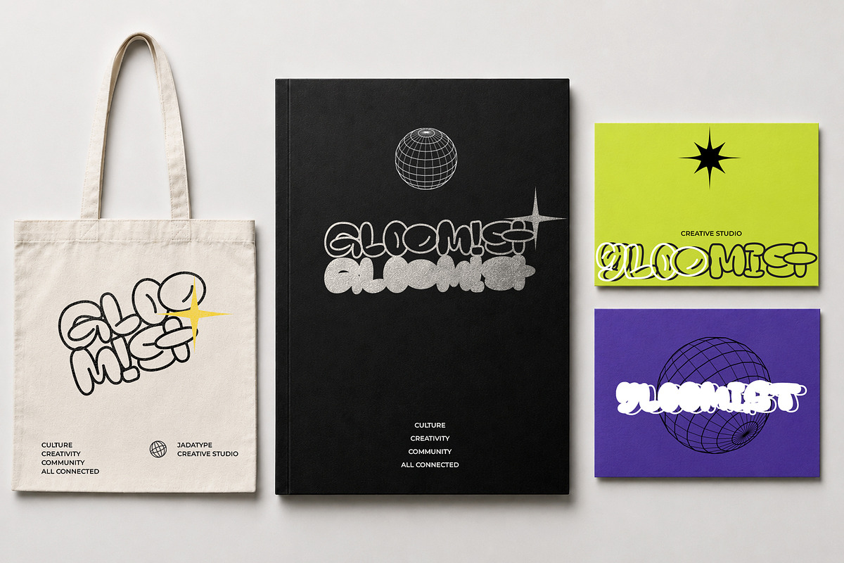 Gloomist - Bold Bubble Display Font, a Symbol Font by Jadatype.id (Photo 6 of 8)