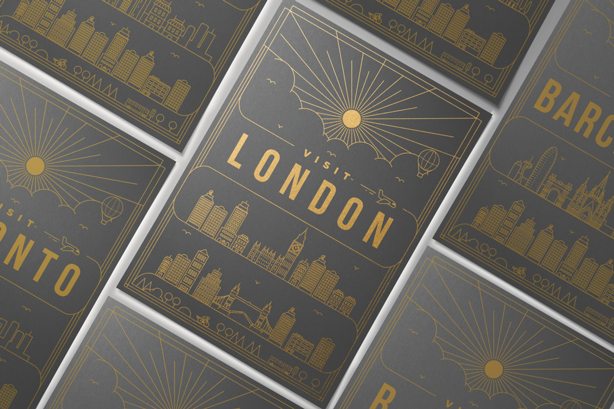 19 - Linear City Posters, an Outline Icon by Kursat Unsal (Photo 5 of 6)