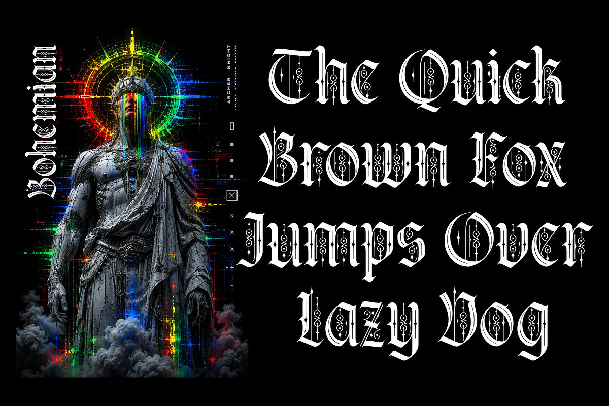 Kraken Gothic Typeface, a Blackletter Font by alit design (Photo 6 of 20)