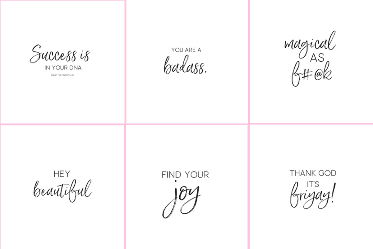 50 Image Boss Babe Quotes Pack, a Social Media Template by blackdahliapress (Photo 2 of 5)