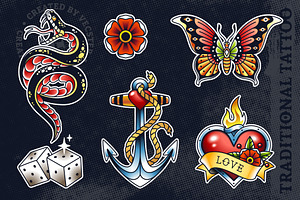 Traditional Tattoo Vector Pack