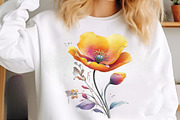 Whimsical spring poppy flowers Png, an Illustration by SinaCreation (Thumbnail 10 of 11)