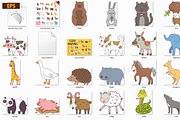 Cute vector animals, an Animal Illustration by kostolom3ooo (Thumbnail 2 of 2)