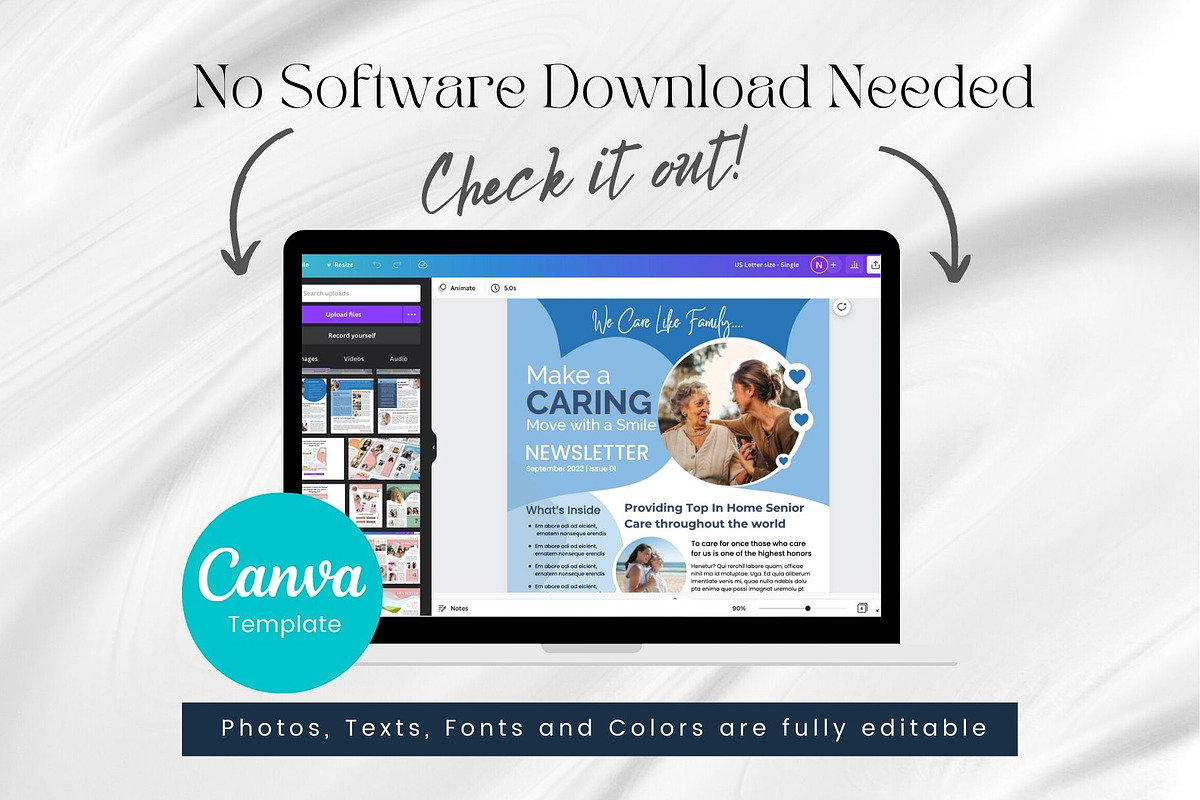 Canva Newsletter Template Caregiver preview 4