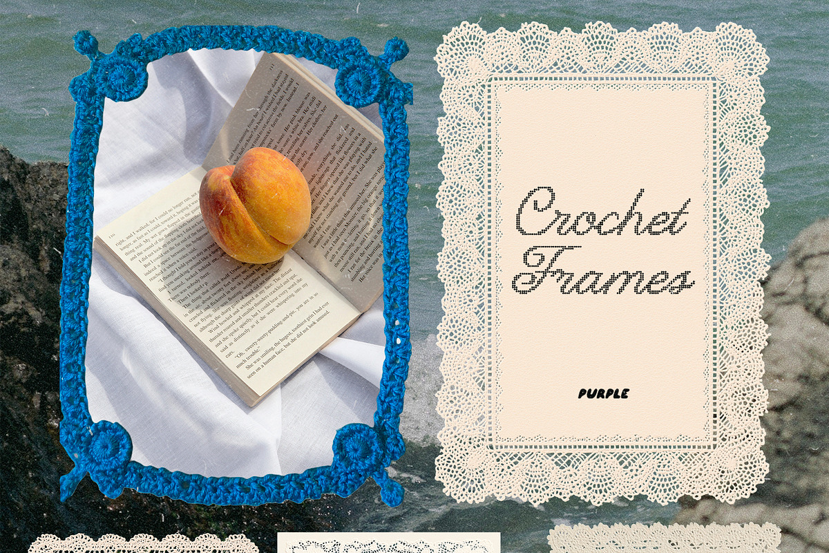 Crochet Frames: Vintage Lace Set, an Object Graphic by Purple (Photo 4 of 14)