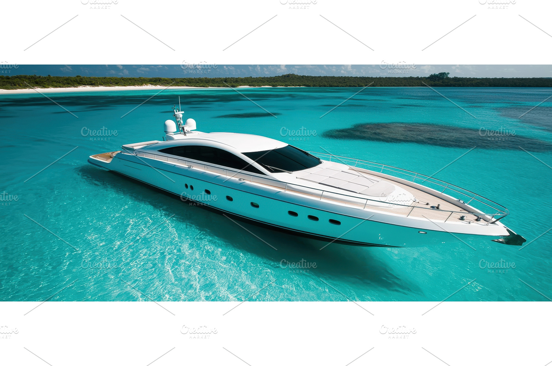 Luxury speedboat anchored in, a Nature Photo by Rodica Ciorba