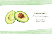 Hand Painted Guacamole Ingredients, a Food Illustration by Miriam Figueras (Thumbnail 2 of 4)