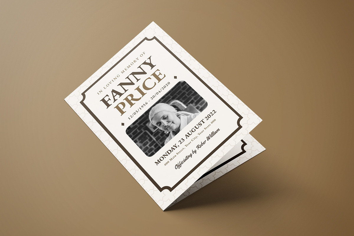 Simple Funeral Program, a Brochure Template by graphicook (Photo 1 of 3)