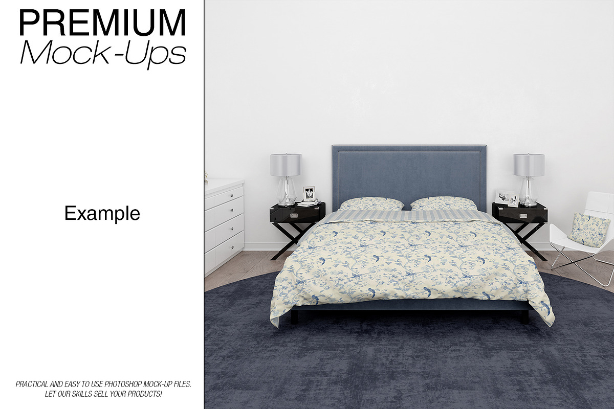 Bedding Mockups - Duvet Sheet Shams, a Product Mockup by mock-ups (Photo 7 of 22)