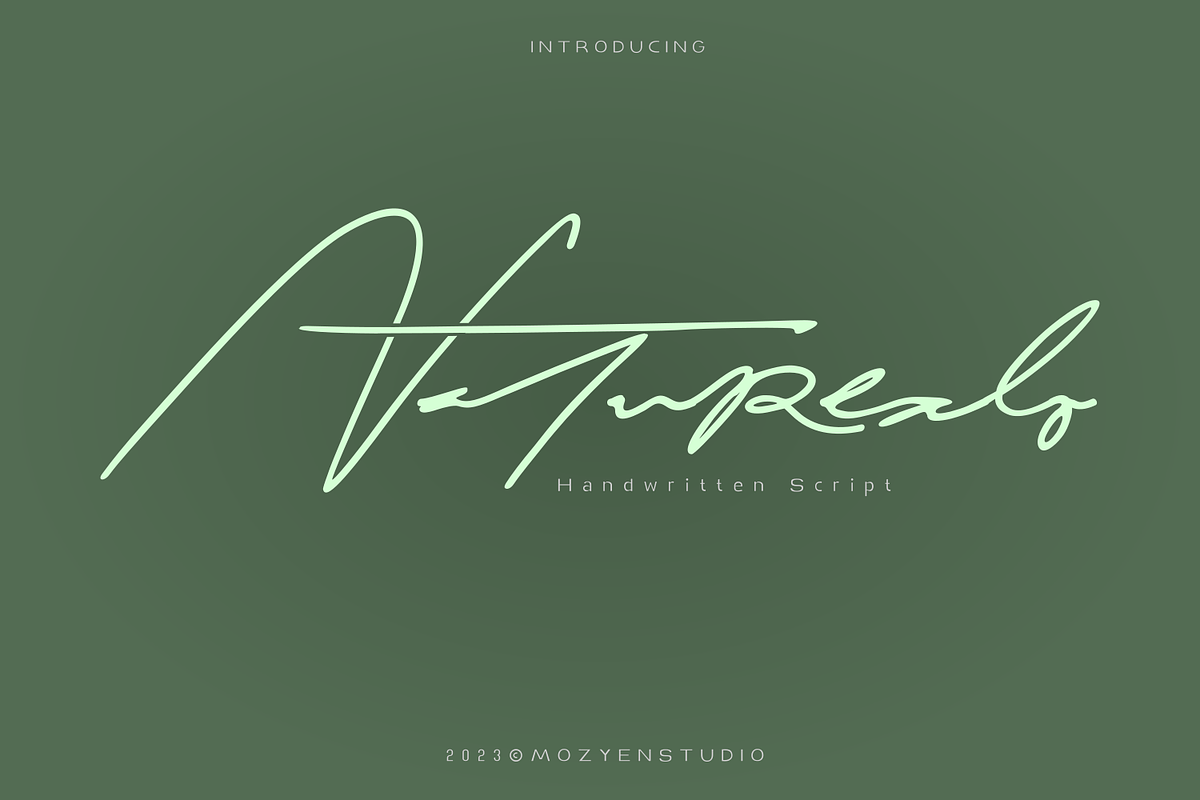 Naturealo | Handwritten Script, a Script Font by Mozyen Studio (Photo 12 of 13)