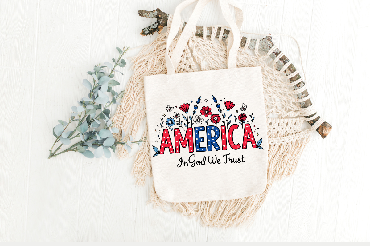 Doodle Floral America 4th of July, a Background Graphic by Stickera Hub (Photo 4 of 4)