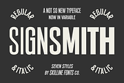 SFC Signsmith Variable Font, a Sans Serif Font by Skilline Supply Co. (Thumbnail 1 of 21)