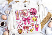 Floral Softball Bow Png, Game Day, an Illustration by CreationArt (Thumbnail 7 of 9)