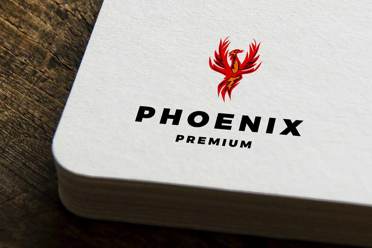 Phoenix Logo Modern Fire Emblem, a Branding & Logo Template by mesuka (Photo 1 of 2)