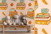 Autumn Books vector clipart patterns, an Education Illustration by Carpet Tapete Pretzel (Thumbnail 11 of 13)