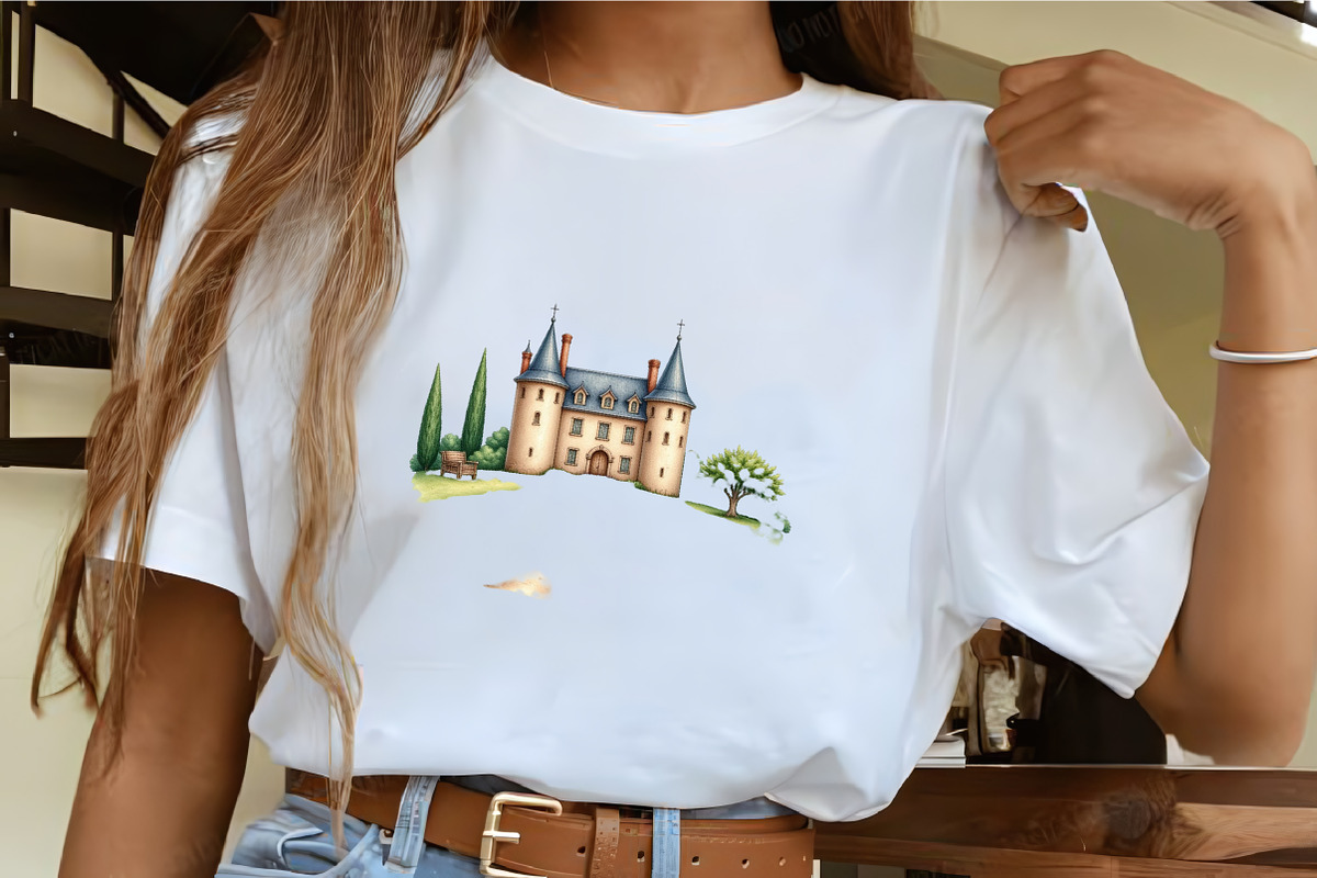 French Chateau Watercolor Clipart, an Illustration by CrexoraLab (Photo 2 of 5)