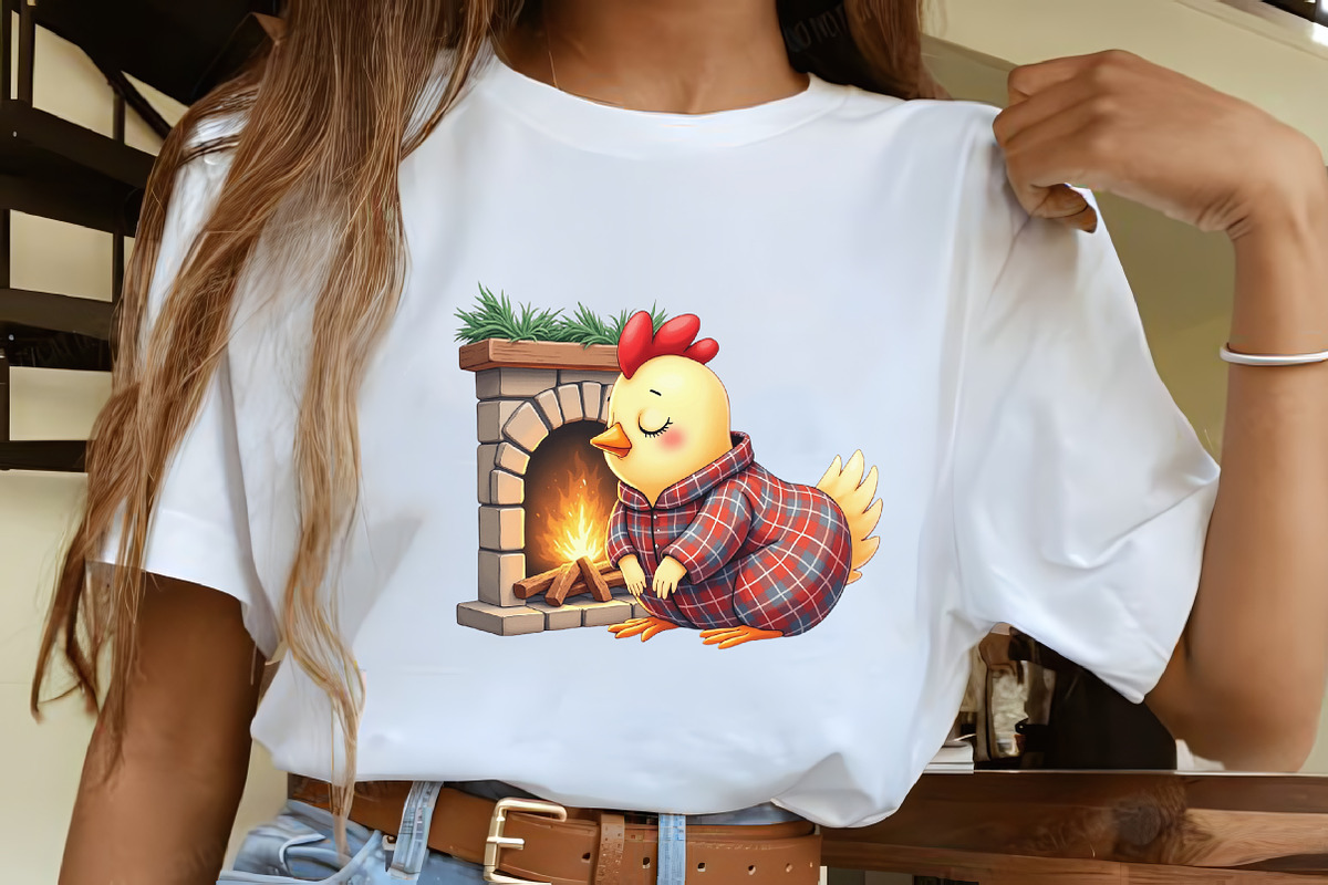 Cute Christmas Funny Chicken Clipart, an Illustration by CrexoraLab (Photo 4 of 5)