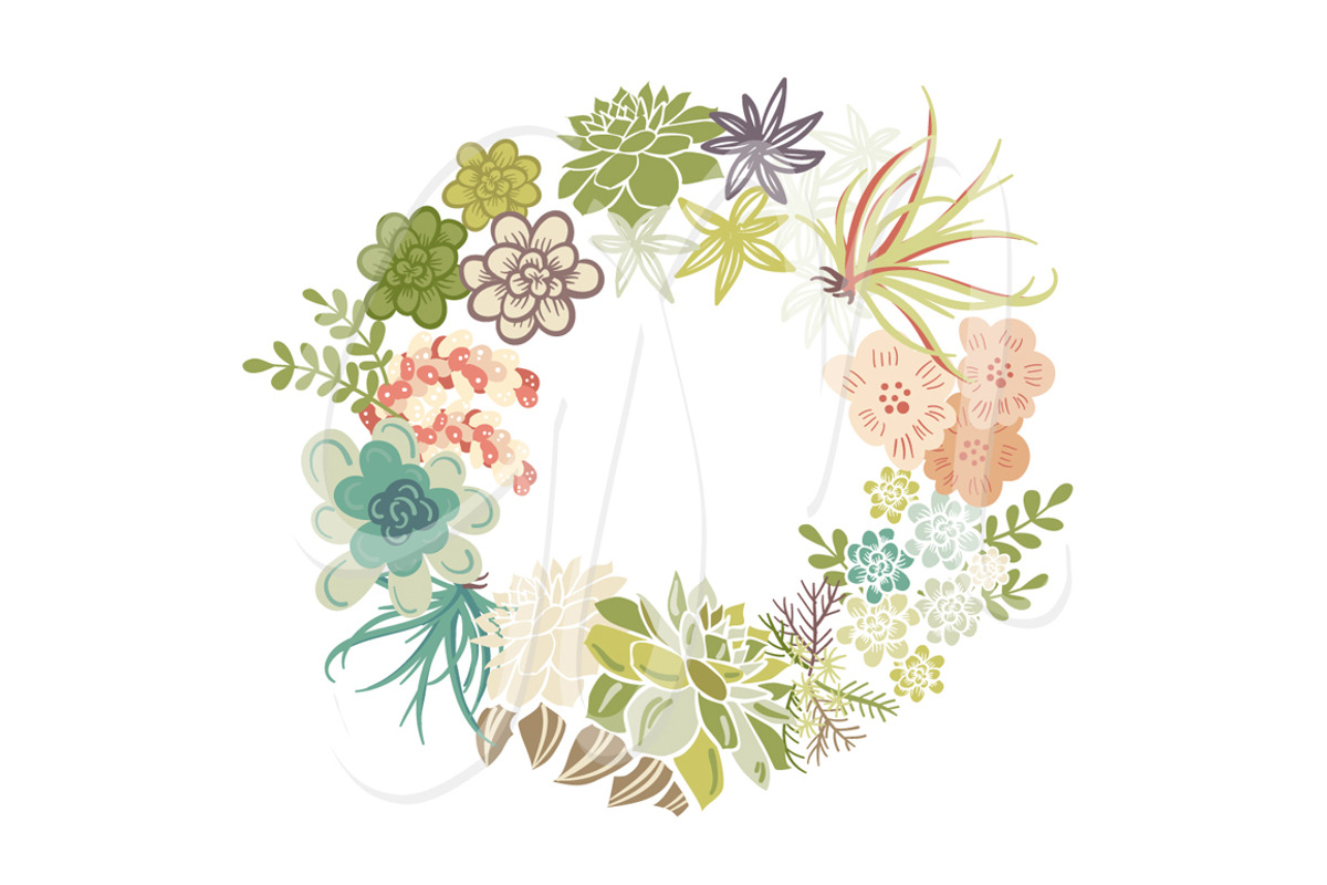Wedding Succulents Floral clipart, an Illustration by GraphicMarket (Photo 3 of 3)
