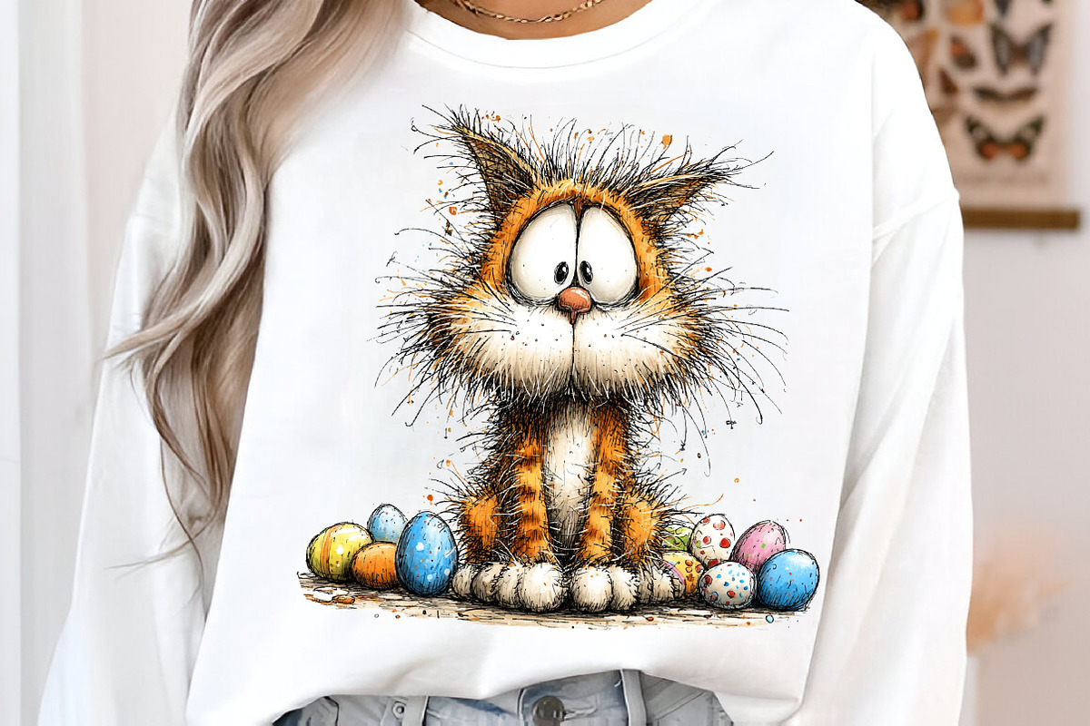 Whimsical easter cats clipart, an Illustration by SinaCreation (Photo 9 of 11)