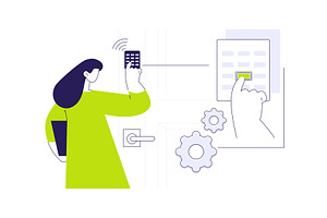 Touch sensor abstract concept vector, a Technology Illustration by Visual Generation