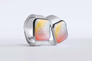 Smart Watch Mockup, a Wearable Device Mockup by xavier_studio (Thumbnail 4 of 5)