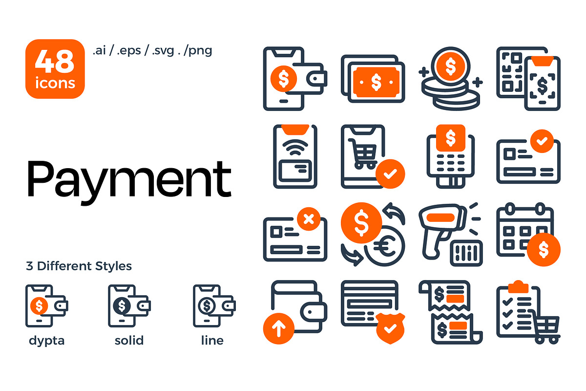 Payment Icon Set, a Duotone Icon by Eklip Studio (Photo 1 of 4)