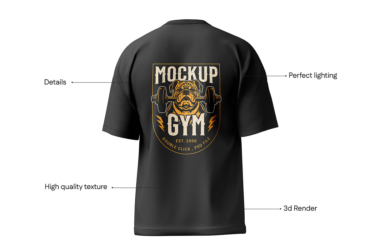 Oversized T-Shirt Mockup, a Shirt Mockup by Ram Studio LLC (Photo 5 of 12)