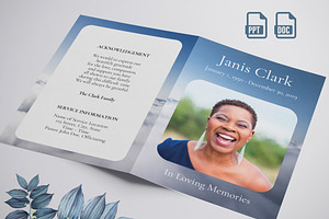 funeral program printing template