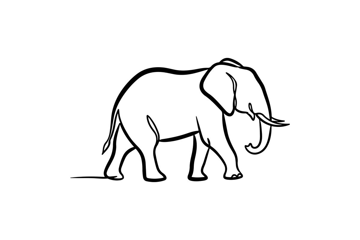 Elephant Vector Elements Bundle, an Animal Illustration by balal (Photo 8 of 18)