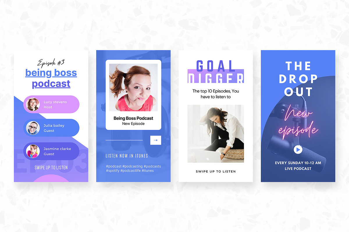 Podcast Instagram Stories Canva, a Social Media Template by Crevo Studio (Photo 7 of 10)