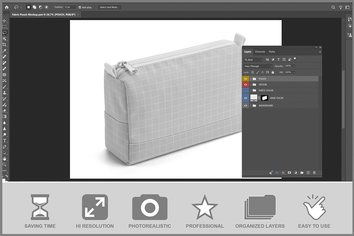 Fabric Pouch Mockup PSD, a Packaging Mockup by Bruno's Shop (Photo 2 of 3)