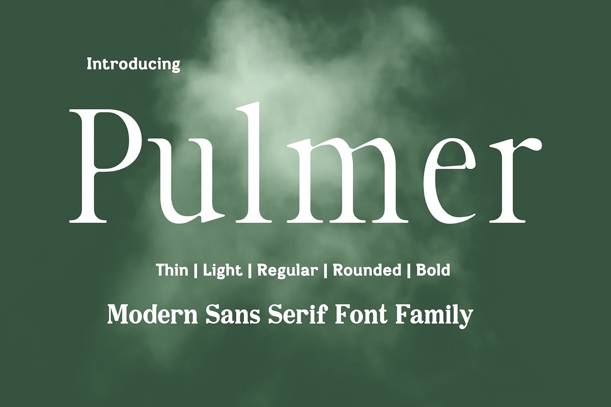 Pulmer - Sans Serif Font Family, a Sans Serif Font by Aditastudios (Photo 1 of 9)
