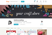 Etsy Shop Banner - crafts, a Books & Magazine Mockup by the studio louvain shop (Thumbnail 1 of 4)
