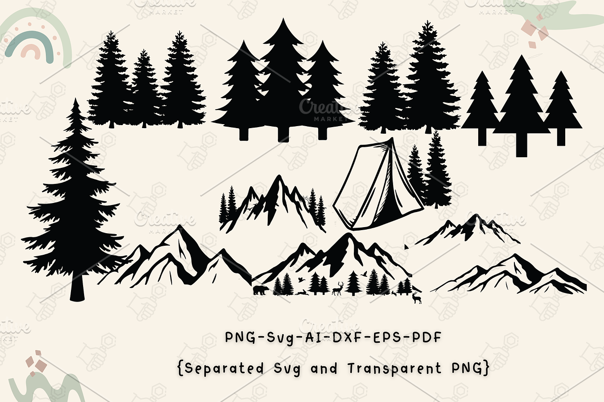 Camping logo SVG, Camping SVG Bundle, an Object Illustration by Cheerful World (Photo 2 of 3)