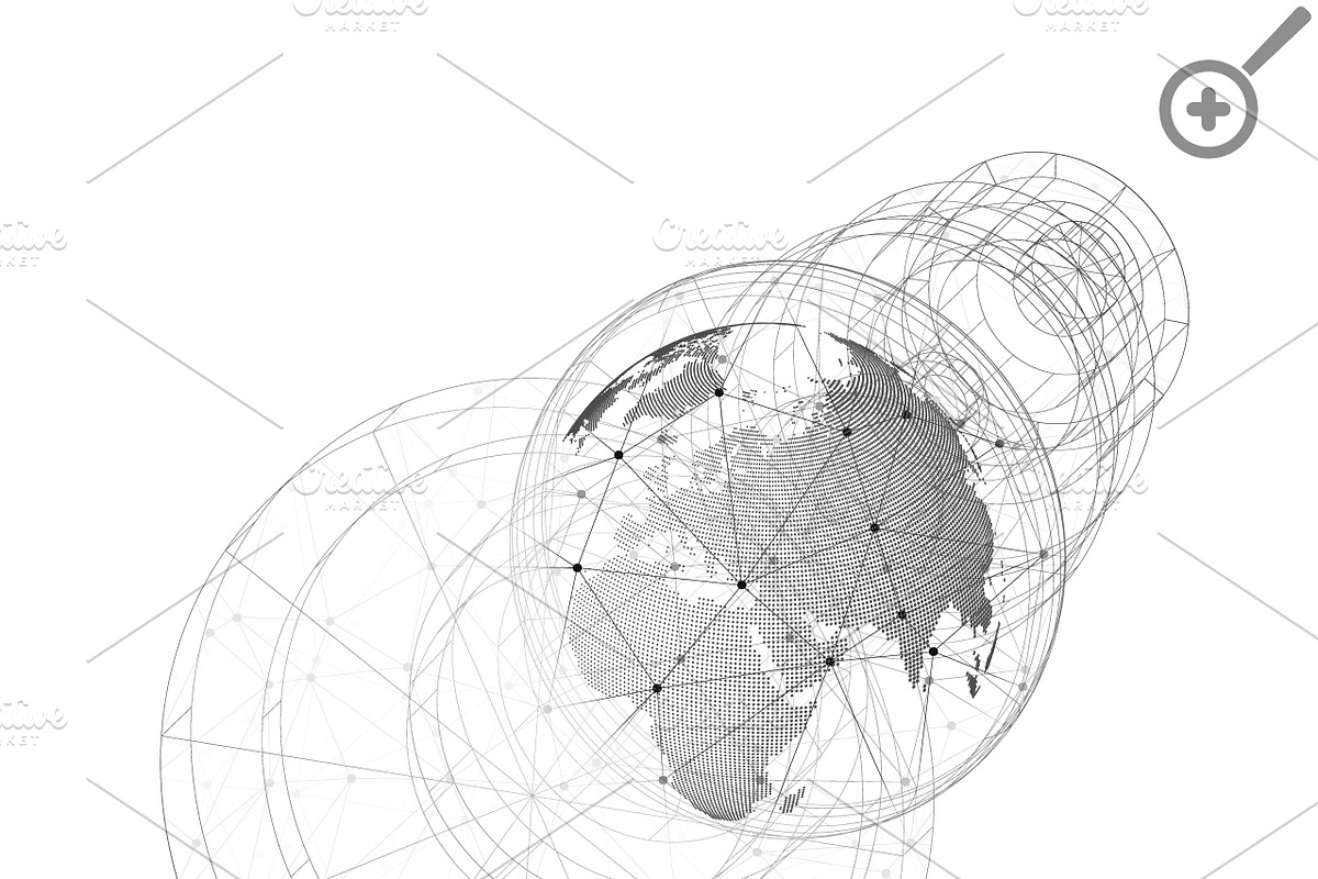 3D dotted world globes on white, a Decorative Illustration by VectorShop (Photo 3 of 9)