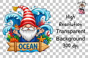 Beach Gnome Summer PNG Bundle, a Graphic by Clipart Studio (Thumbnail 10 of 12)
