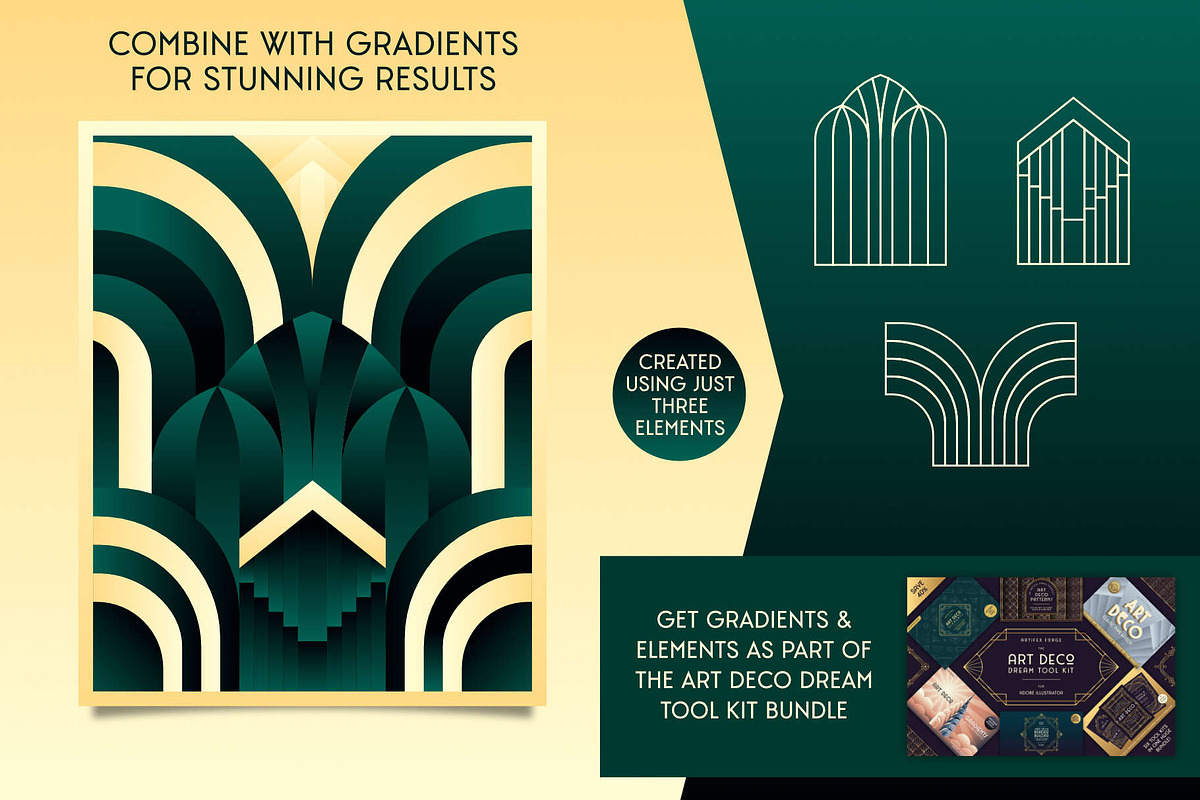 Art Deco Elements & Graphics, an Object Graphic by The Artifex Forge (Photo 7 of 17)